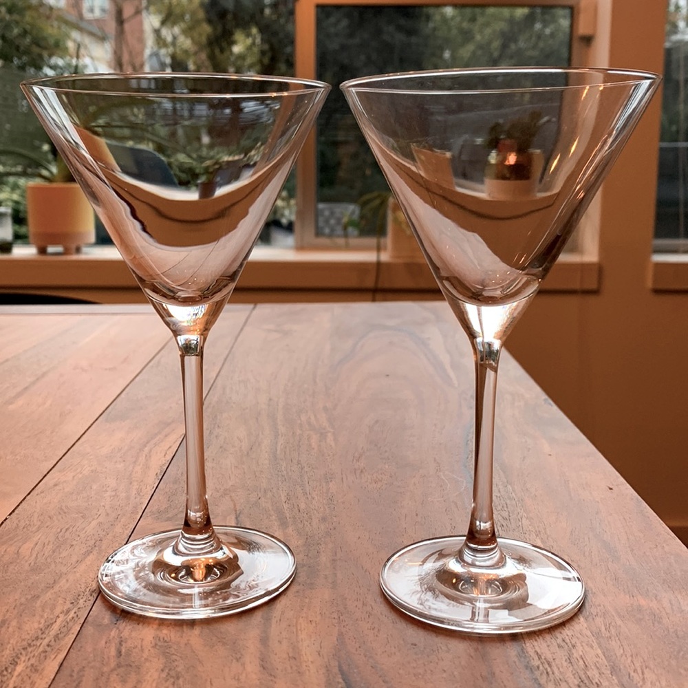 Set of Martini glasses